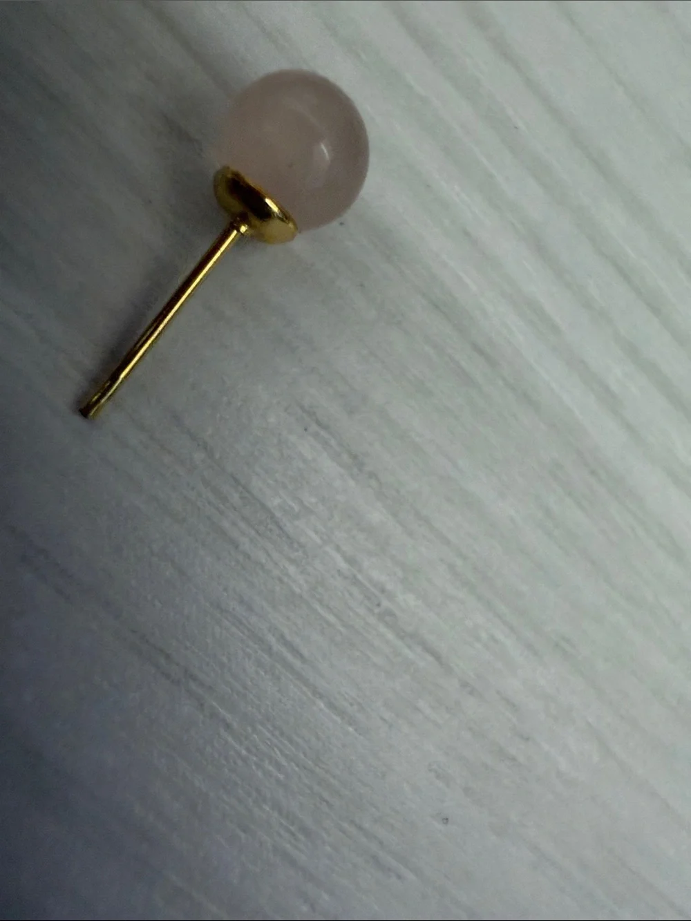 Gold-Trim Pink Stone Stud Earrings - Women Jewelry